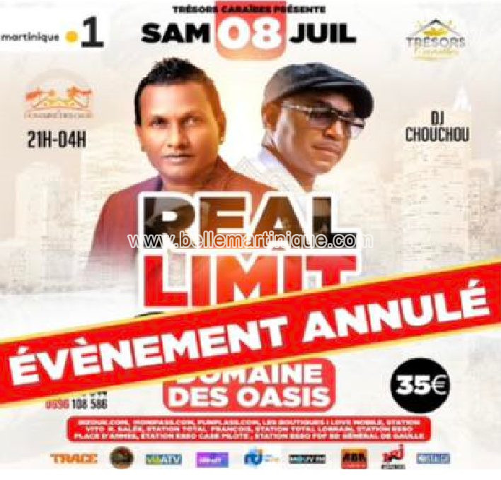 REAL LIMIT " ZOUK LEGENDE TOUR " • Agenda • Belle Martinique